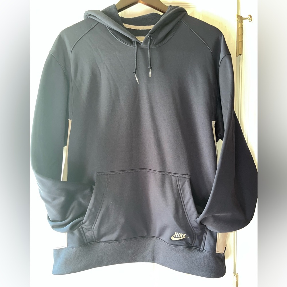Nike Men’s Hoodie Medium Blue Pullover Athletic Sweatshirt Swoosh